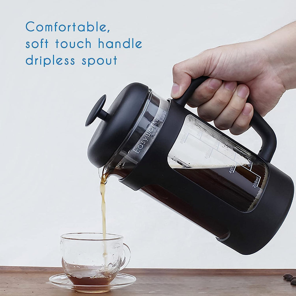 12 oz French Press with Manual Coffee Grinder V14602