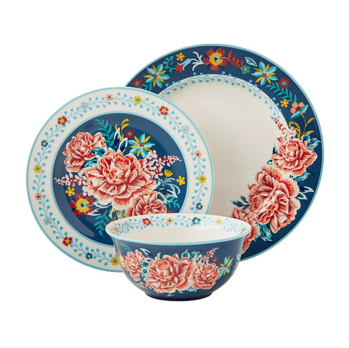 12-Piece Floral Stoneware Dinnerware Set B5172