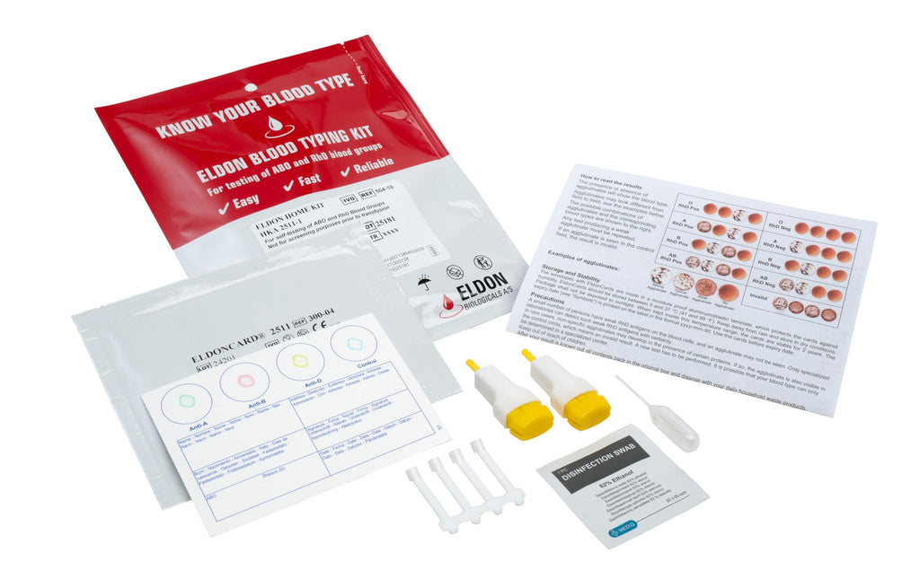 Blood Typing Kit, 2 Test Pack A1970