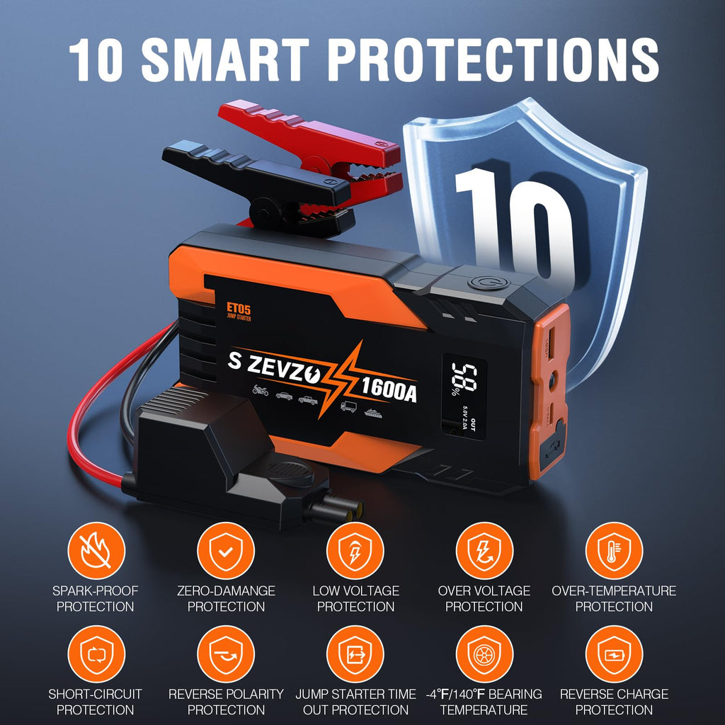 1600A Peak Portable Jump Starter J3474