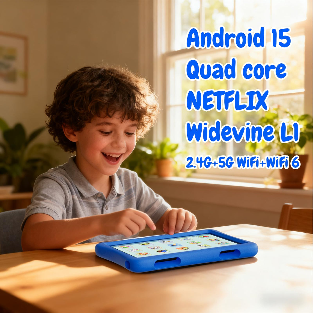 Kids Tablet 10 Inch Android 8GB RAM 32GB ROM Dual Camera 6000mAh with Case F310