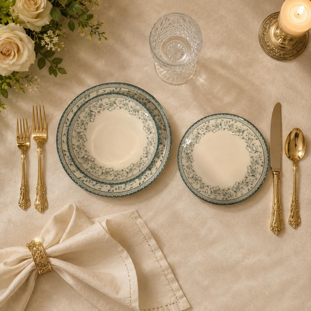 12-Piece Porcelain Dinnerware Set for 4 W891