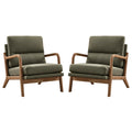 Mid Century Accent Chair Set of 2 Green M544819