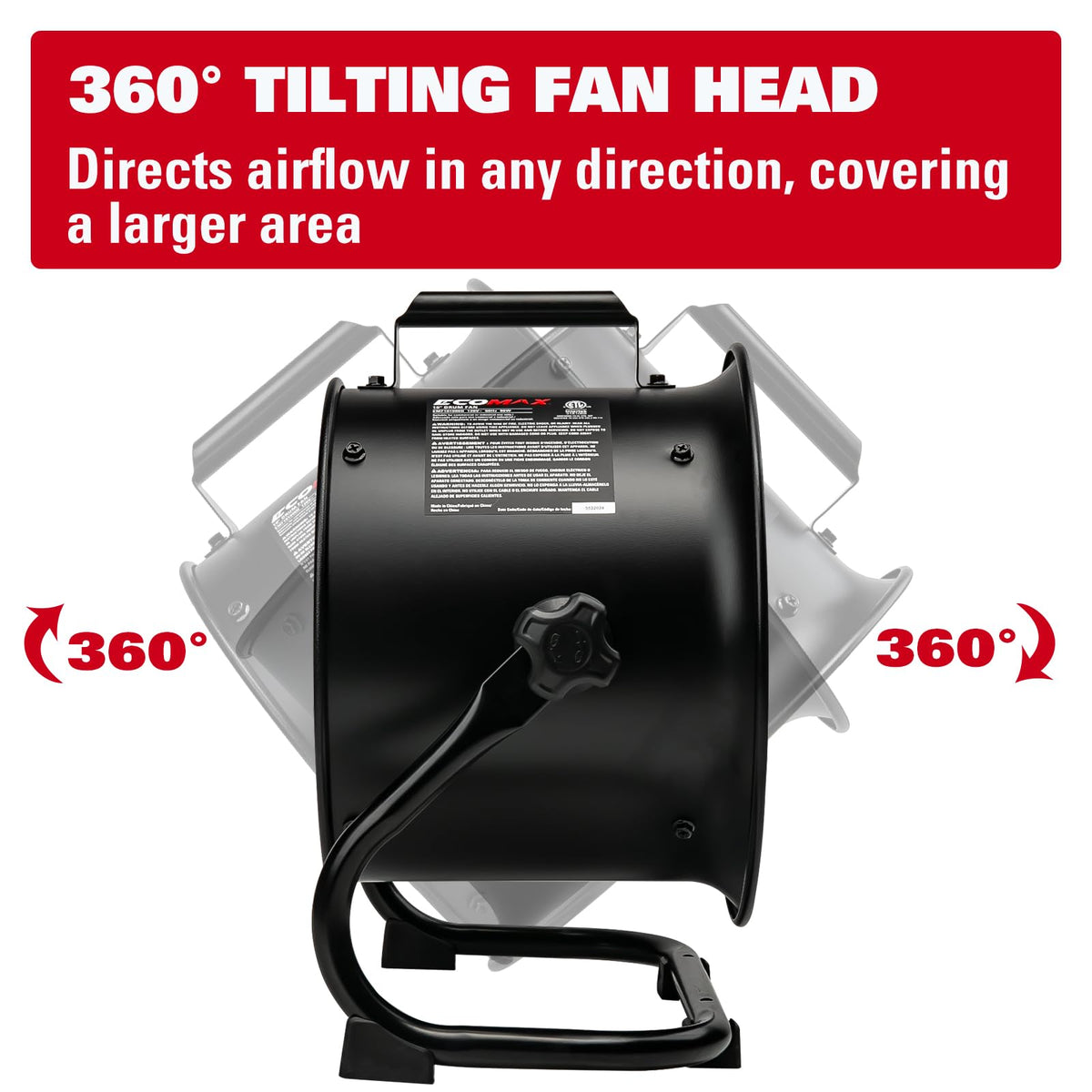 10 Inch High Velocity Drum Fan U8378