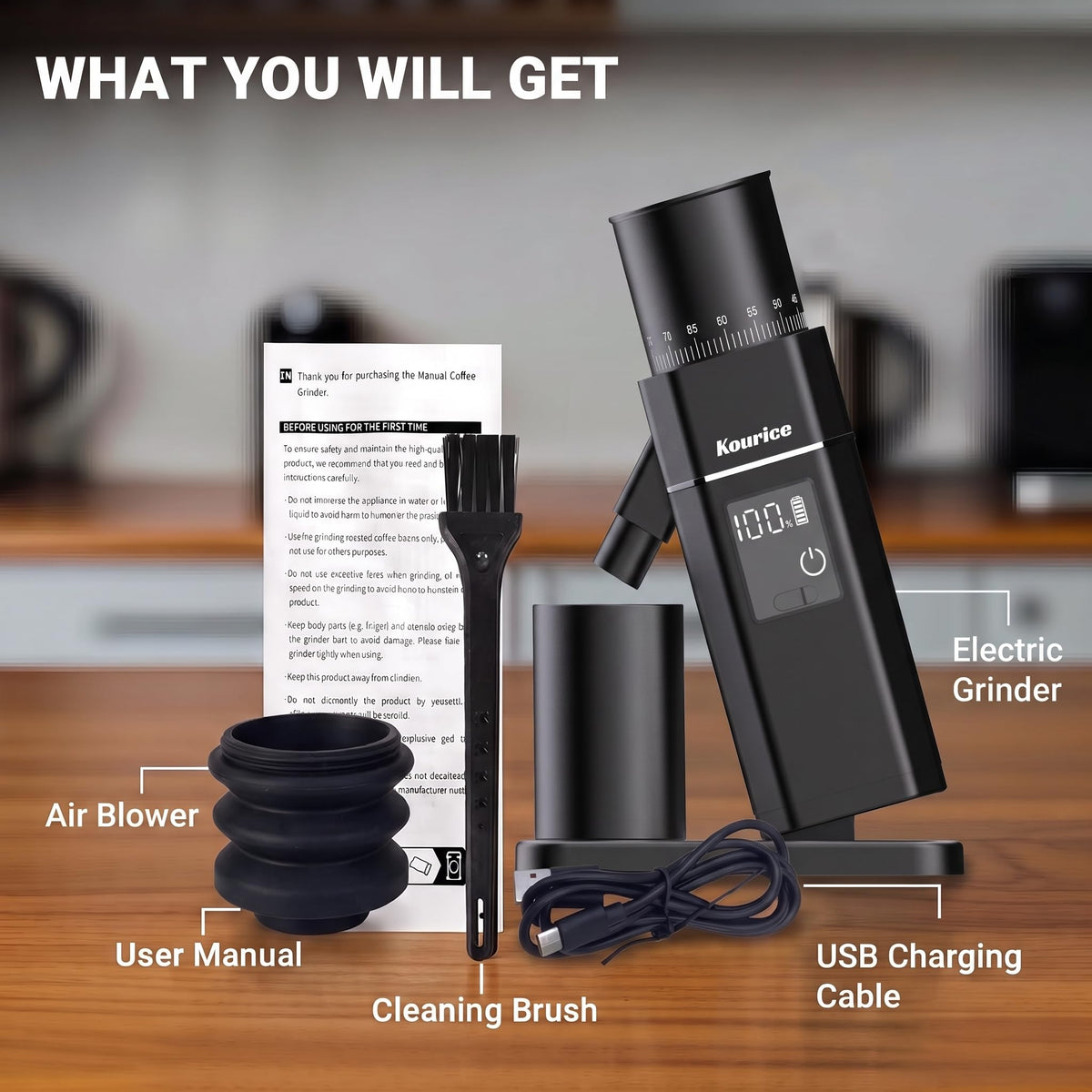 Electric Burr Coffee Grinder with 75 Settings M125