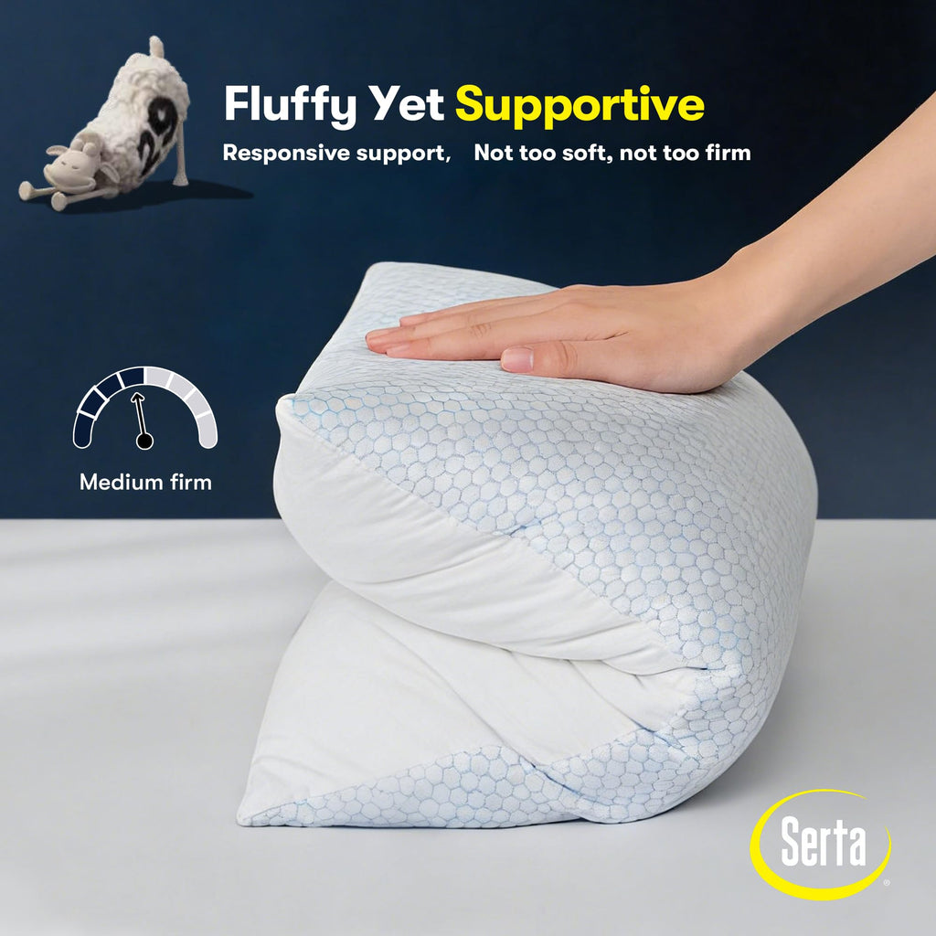 Queen Size Set of 2 Cooling Bed Pillows N409030