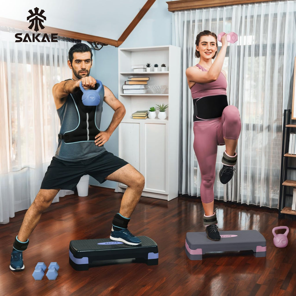Adjustable Stepper Set with Dumbbells M27808