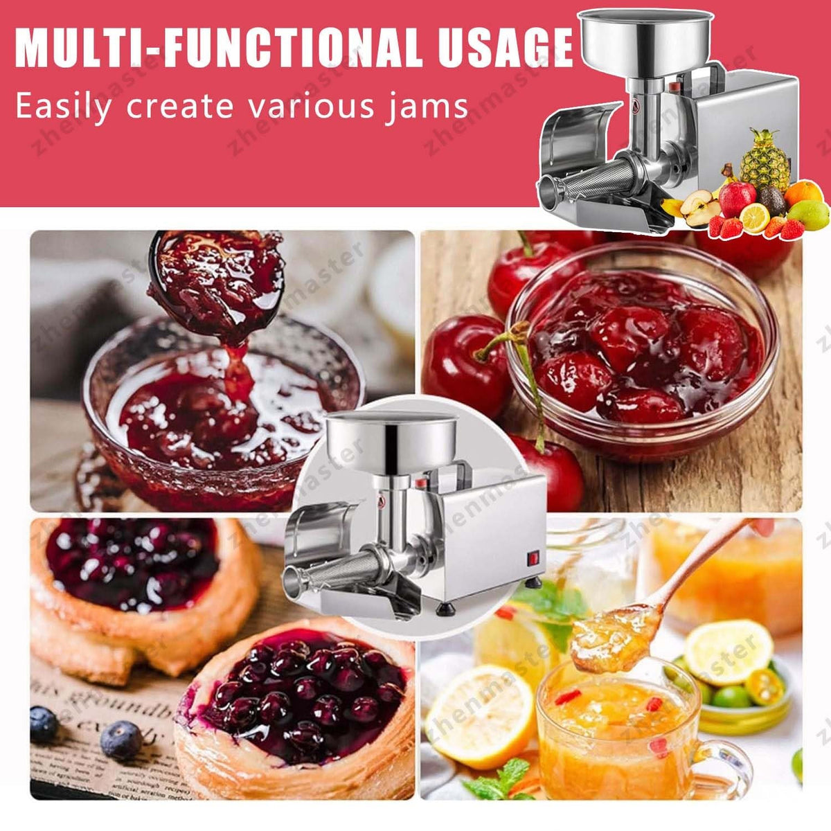450W Stainless Steel Electric Tomato Strainer Z1748