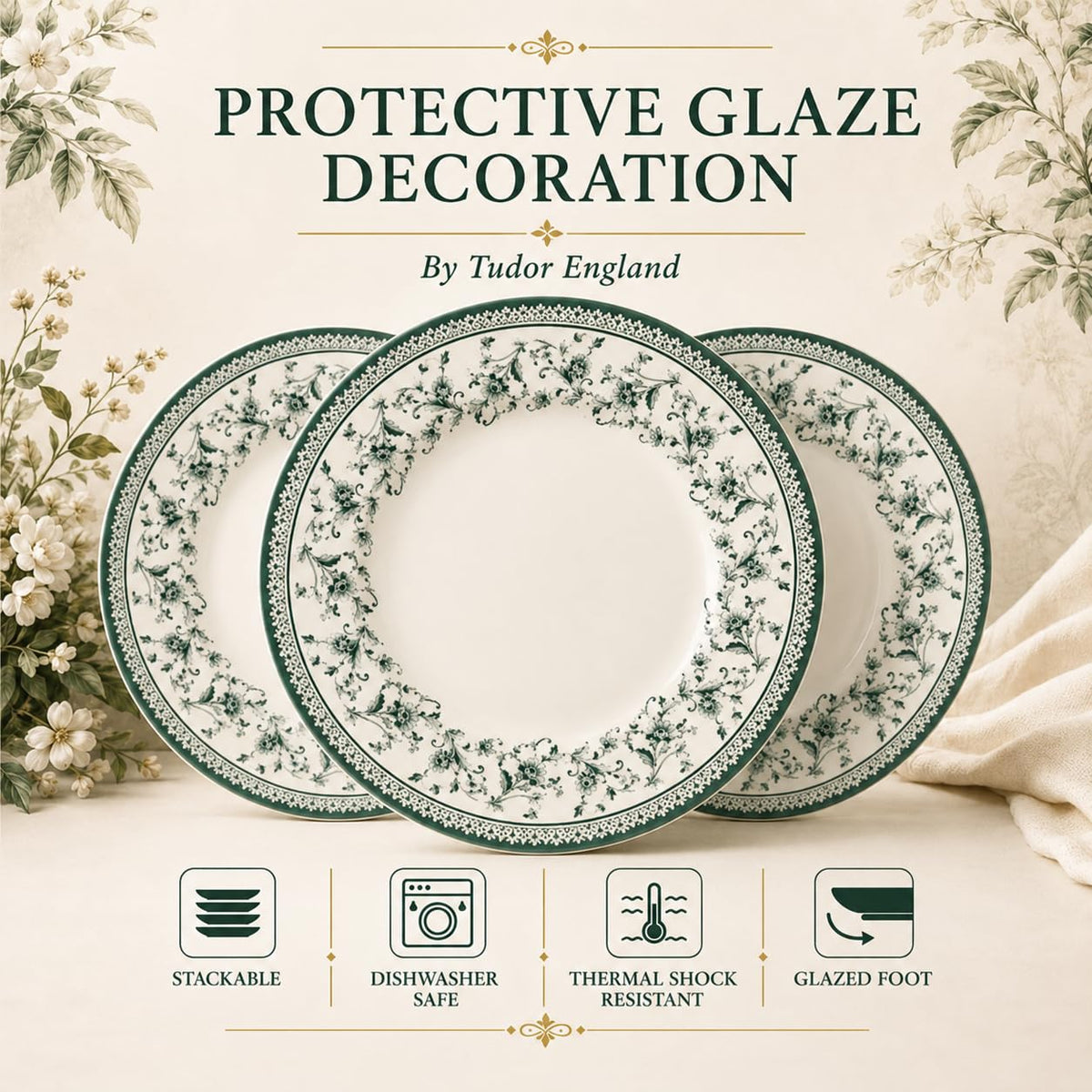 12-Piece Porcelain Dinnerware Set for 4 W891
