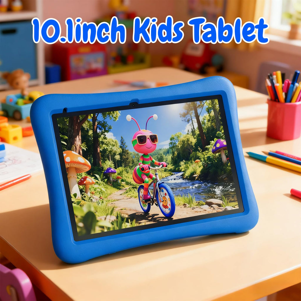 Kids Tablet 10 Inch Android 8GB RAM 32GB ROM Dual Camera 6000mAh with Case F310