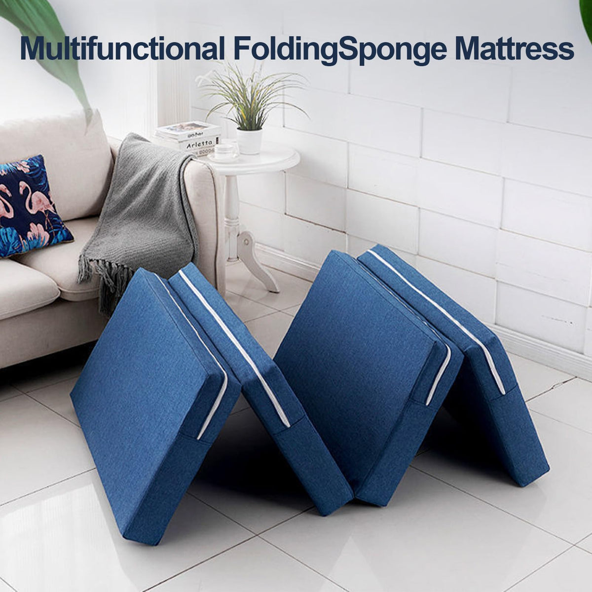 Folding Memory Foam Mattress with Washable Fabric Cover Y9608