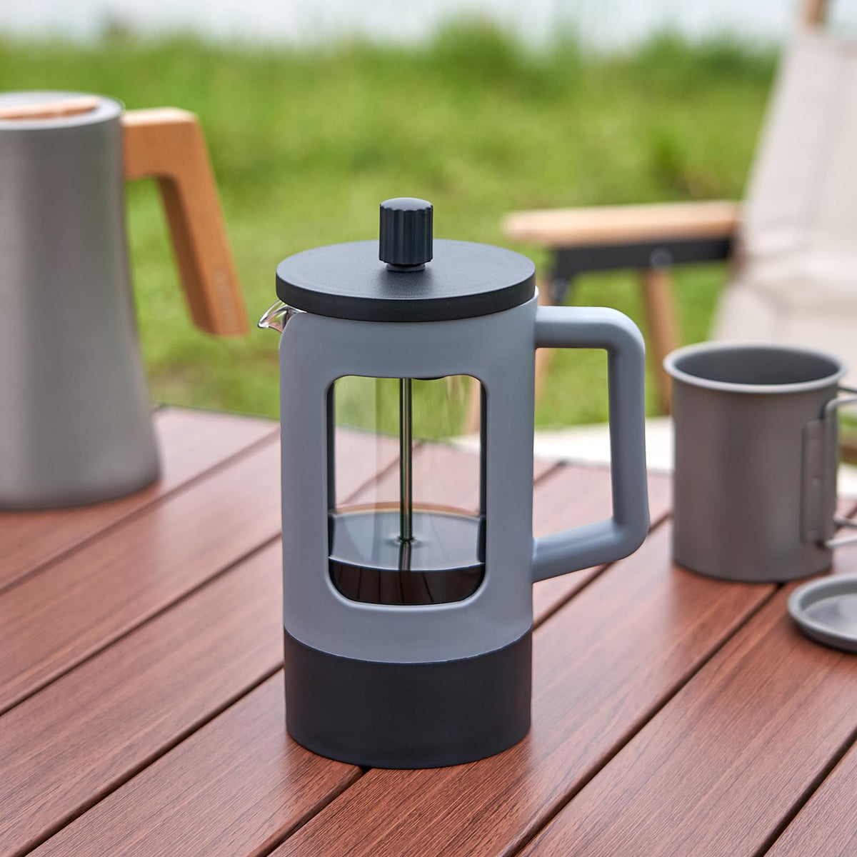 21 oz Heat-resistant Borosilicate Glass French Press Coffee Maker J38059