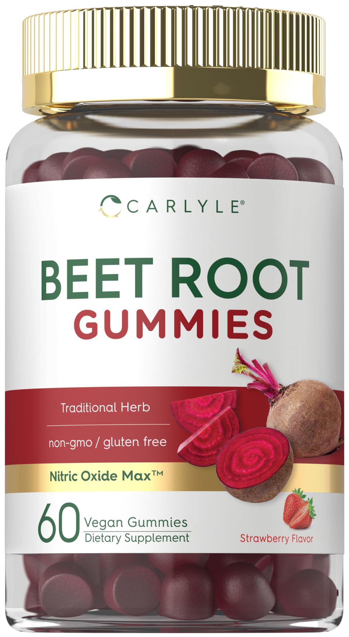 Beet Root Gummies 60 Count Strawberry Flavor P74802