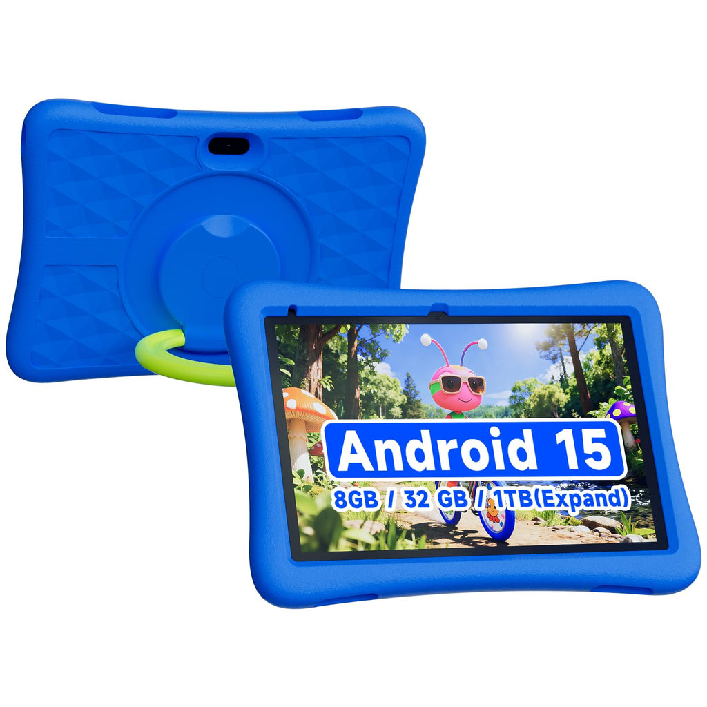 Kids Tablet 10 Inch Android 8GB RAM 32GB ROM Dual Camera 6000mAh with Case F310