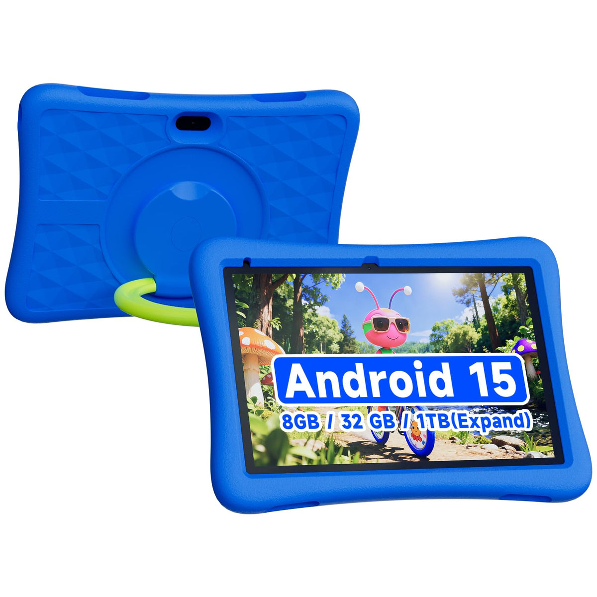Kids Tablet 10 Inch Android 8GB RAM 32GB ROM Dual Camera 6000mAh with Case F310