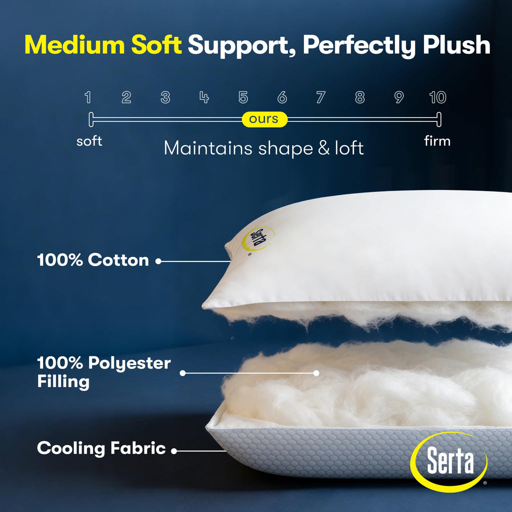 Queen Size Set of 2 Cooling Bed Pillows N409030