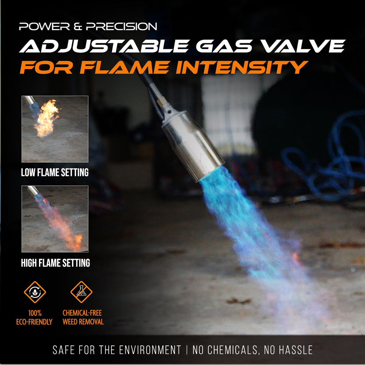 Propane Torch Weed Burner with 13 ft Hose, Adjustable 2,200,000 BTU Self Igniting A830360