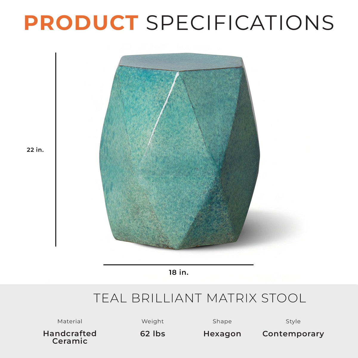 Teal 18x22 Stool O968379