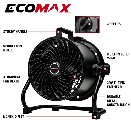 10 Inch High Velocity Drum Fan U8378