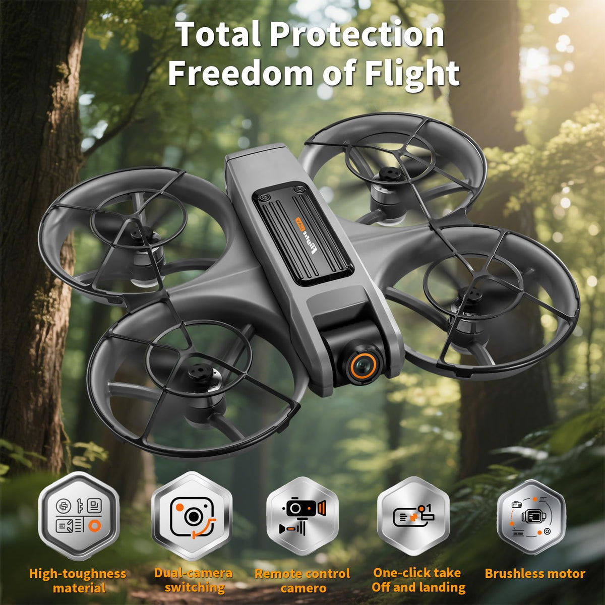 4.5-inch HD Screen Remote Control Drone with 2K Dual Cameras J511565