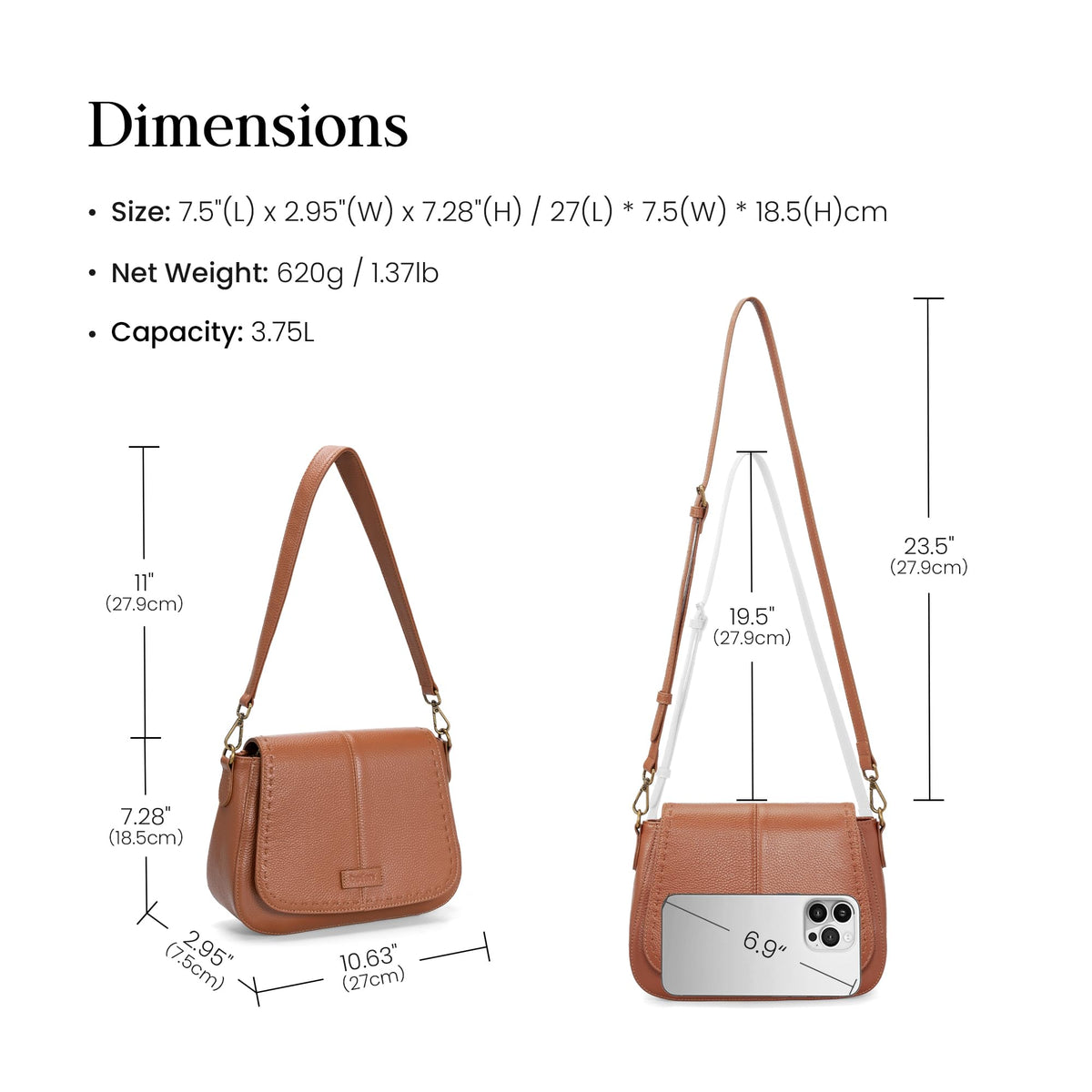 Genuine Leather RFID Blocking Crossbody Bag U380091