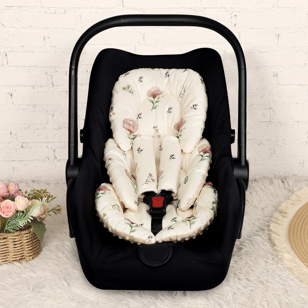 Infant Car Seat Insert with 2 Strap Pads, Reversible Head and Body Support R445