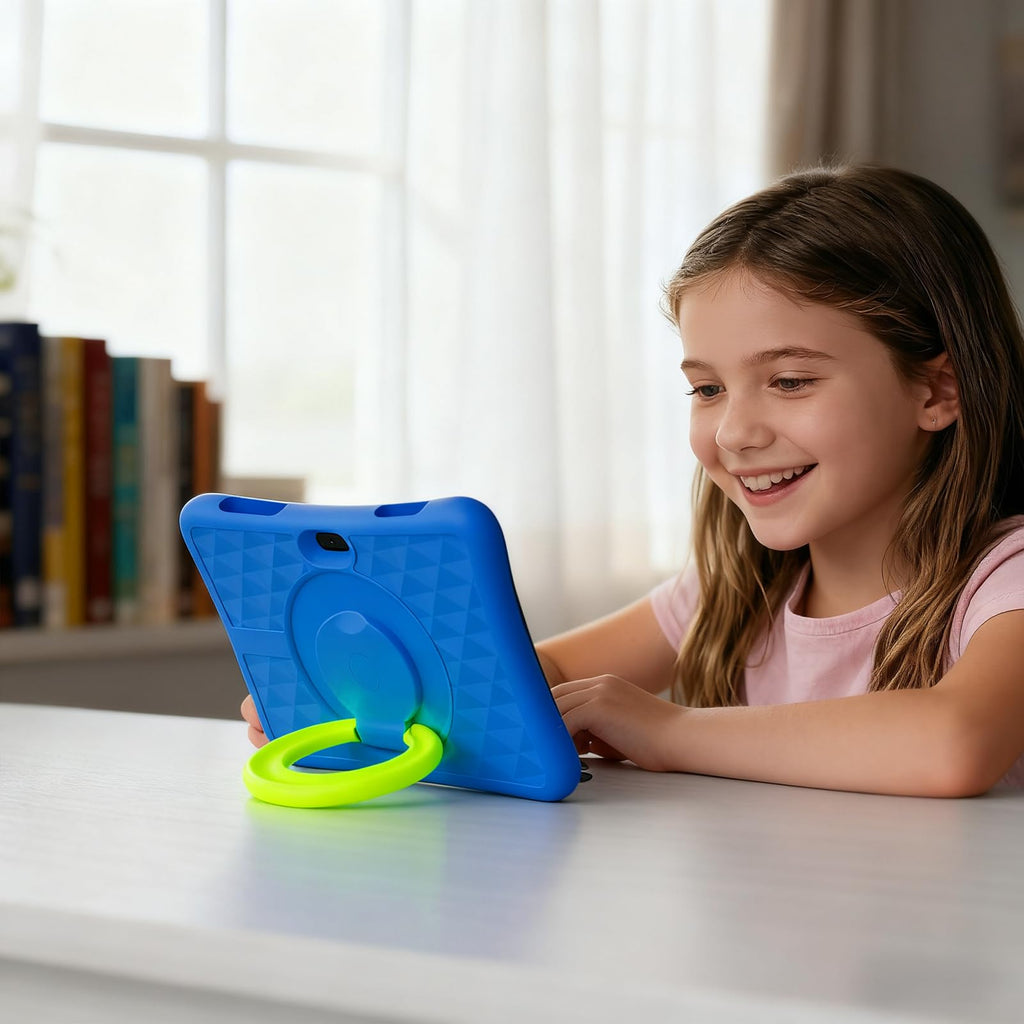 Kids Tablet 10 Inch Android 8GB RAM 32GB ROM Dual Camera 6000mAh with Case F310