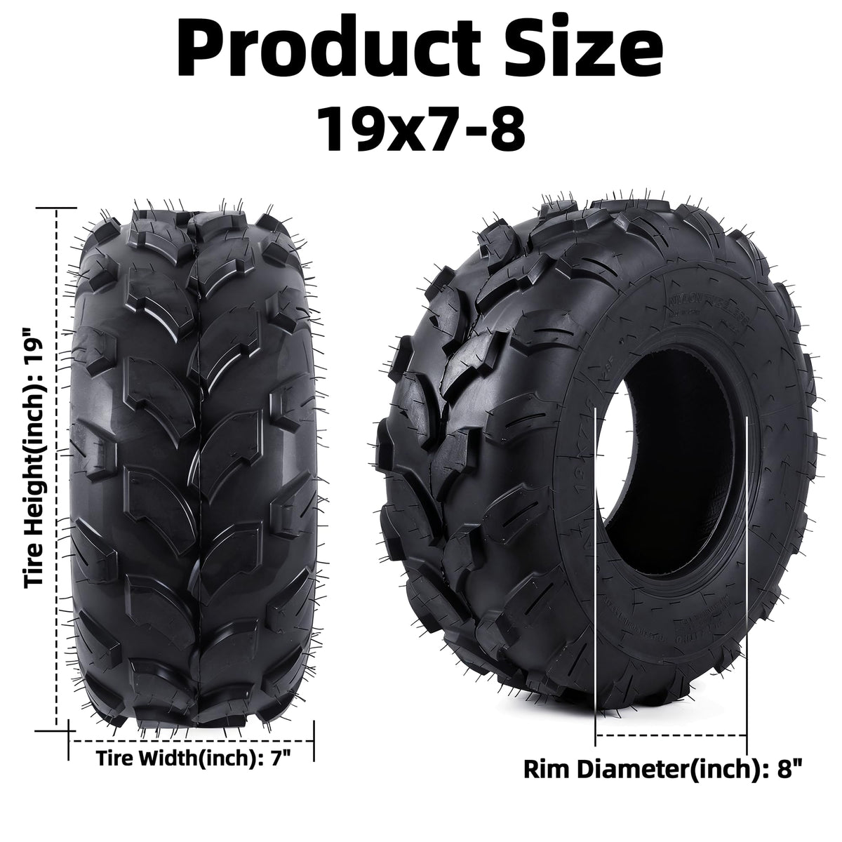 19x7-8 Tubeless All-Terrain ATV UTV Tires D367