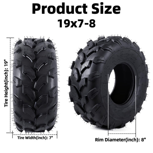 19x7-8 Tubeless All-Terrain ATV UTV Tires D367