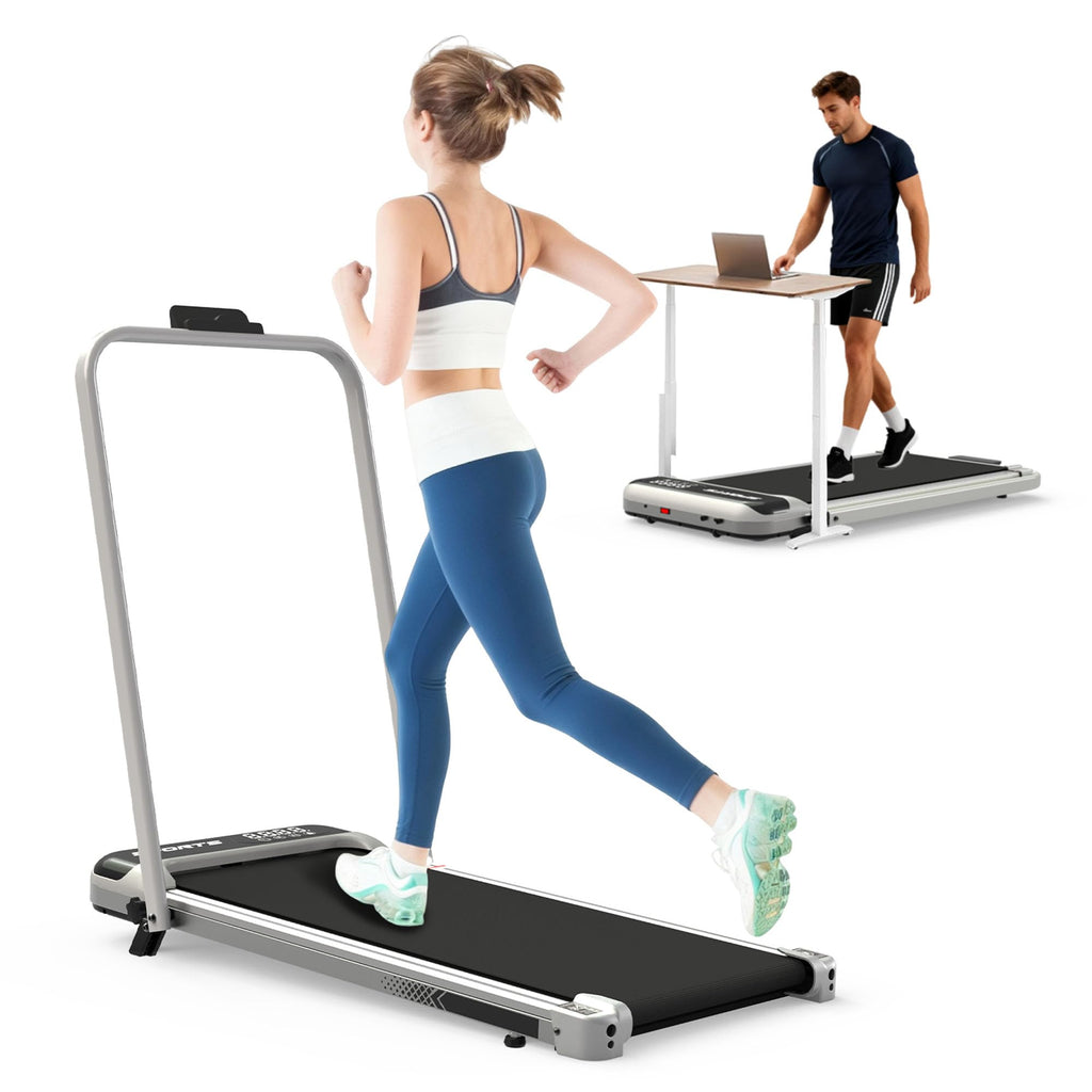 3 in 1 Compact Under Desk Treadmill with Handle Bar W483833