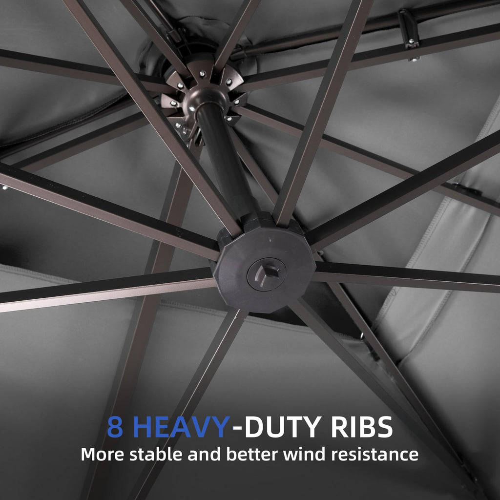 Cantilever Outdoor Patio Umbrella with Base L571491