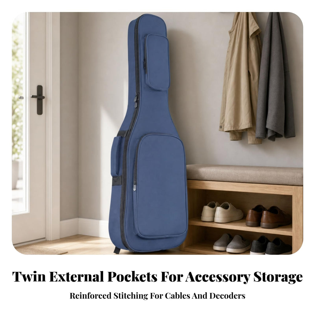 Electric Guitar Carrier Case with 15mm Padding Oxford Cloth Gig Bag P6679