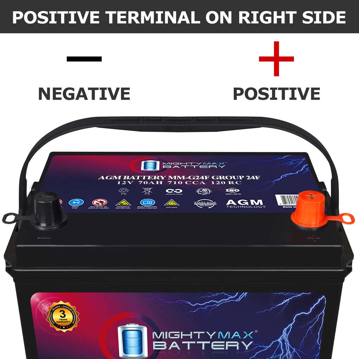 12V 70Ah AGM Replacement Battery V924414