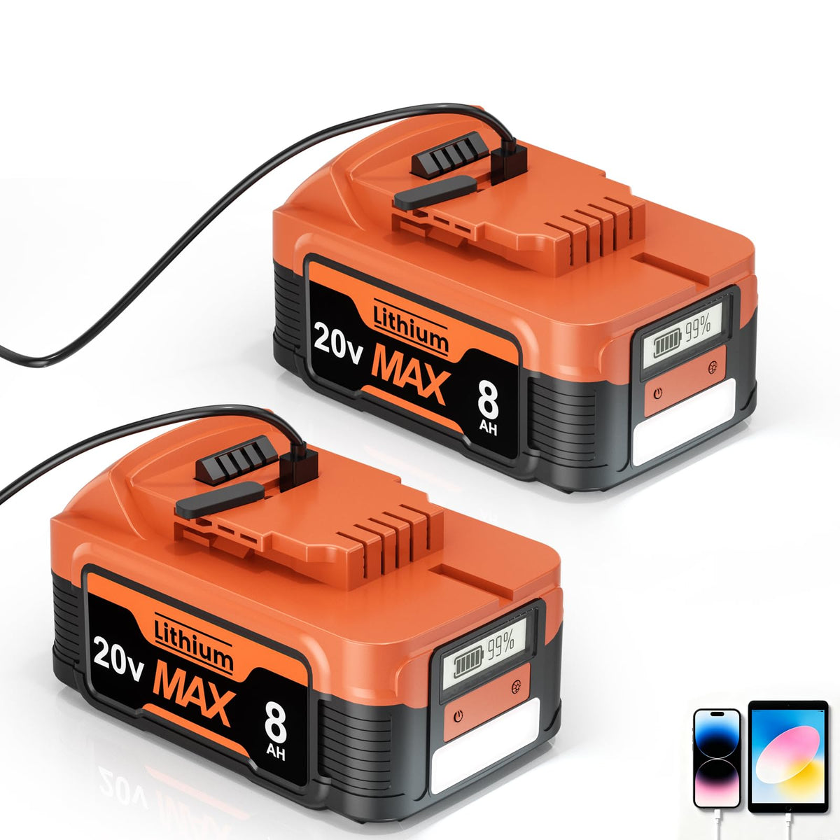 20V Lithium Battery with LCD Display E473429
