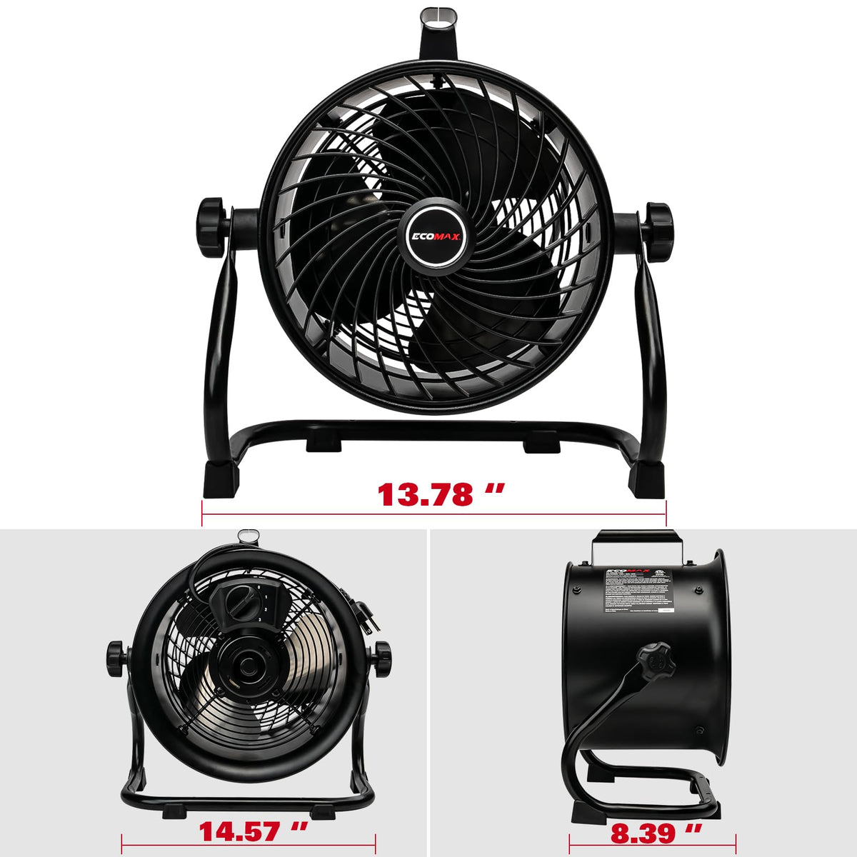 10 Inch High Velocity Drum Fan U8378