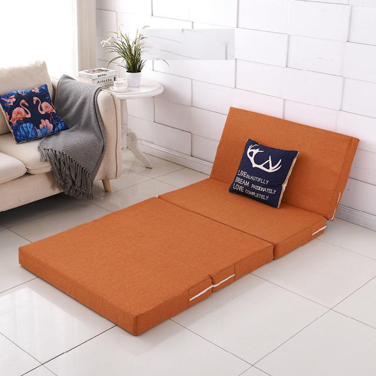 Folding Memory Foam Mattress with Washable Fabric Cover Y9608