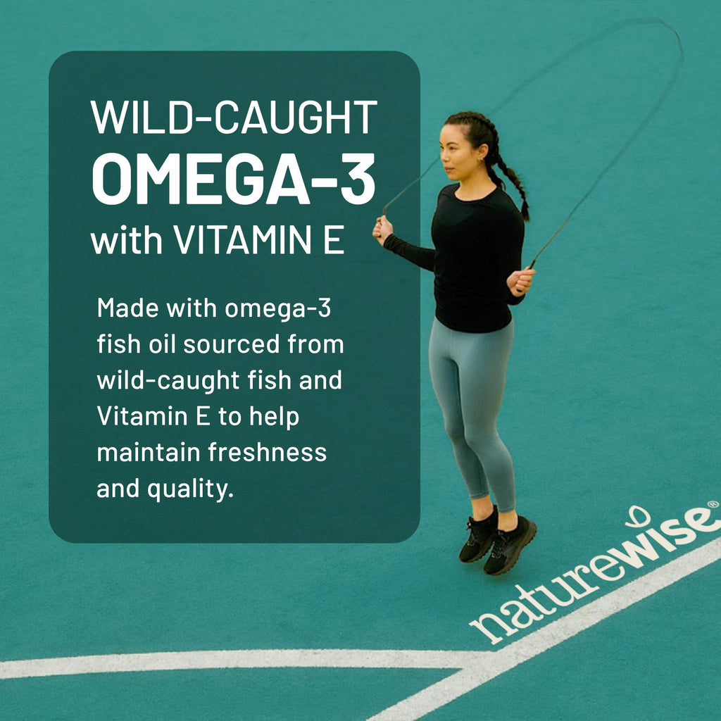 Omega 3 Fish Oil Supplement 1000mg 600 EPA 400 DHA Lemon Flavor 60 Softgels H695669