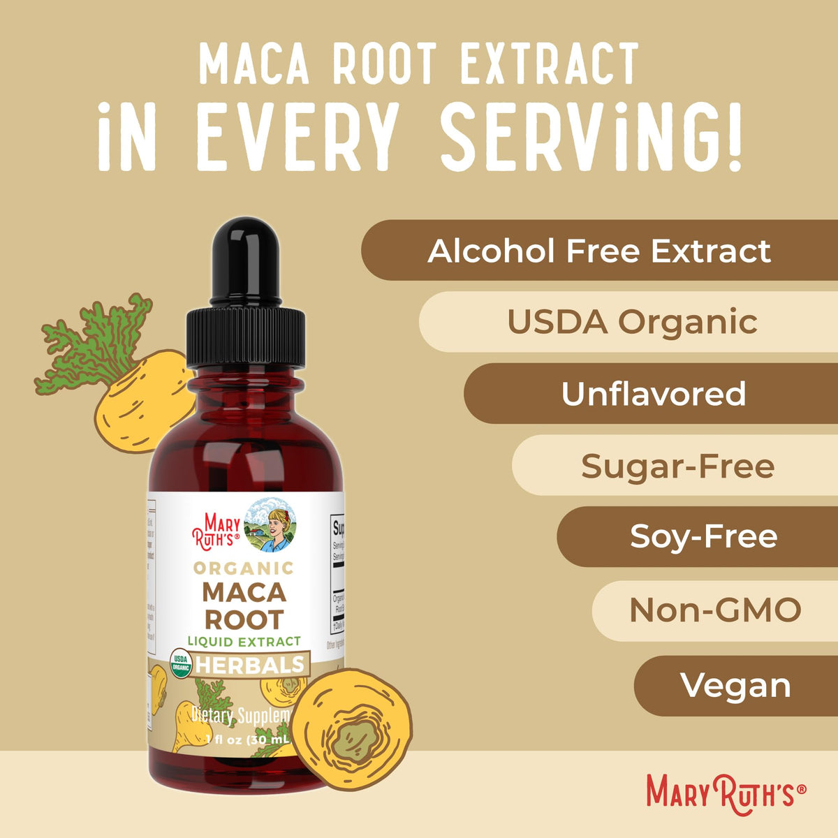 USDA Organic Maca Root Liquid Drops P54755