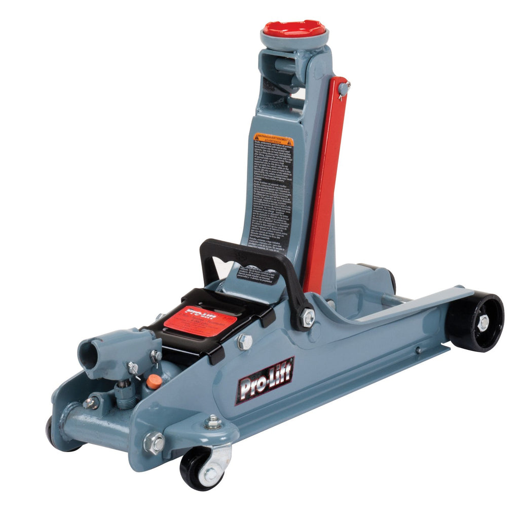2 Ton Low Profile Floor Jack + 3 Ton Jack Stands, Black and Red M373