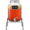 2 Gallon Glass Beverage Dispenser with Stand and Lid C78420