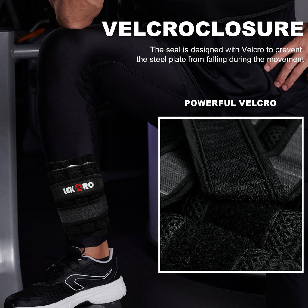 Ankle Weights Wrist Weights, 1 Pair Adjustable Removable Steel P315083