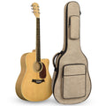 Khaki Acoustic Guitar Bag with Waterproof Padding and Shoulder Strap B788
