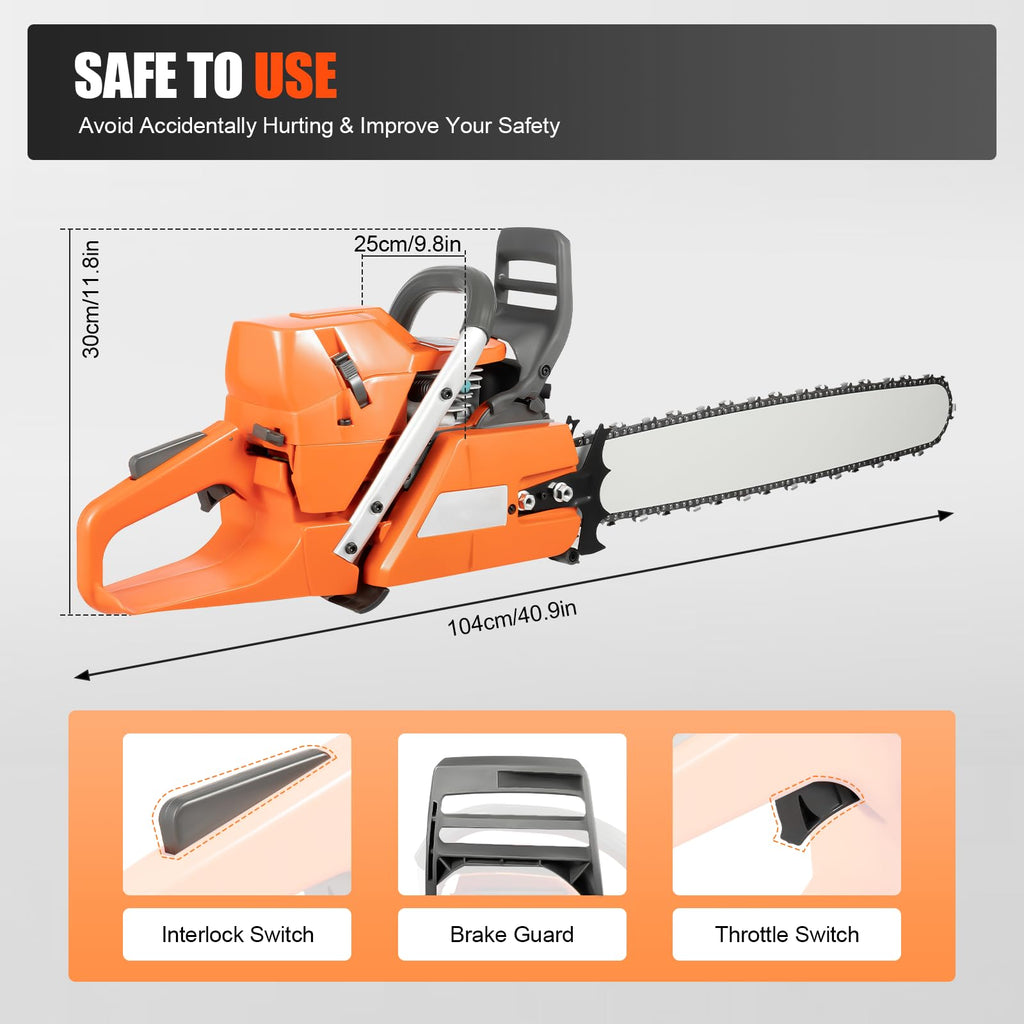 71.8CC 24inch 2-Stroke Gas Chainsaw X436