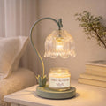 Green Flower Candle Warmer Lamp with Dimmer H362736