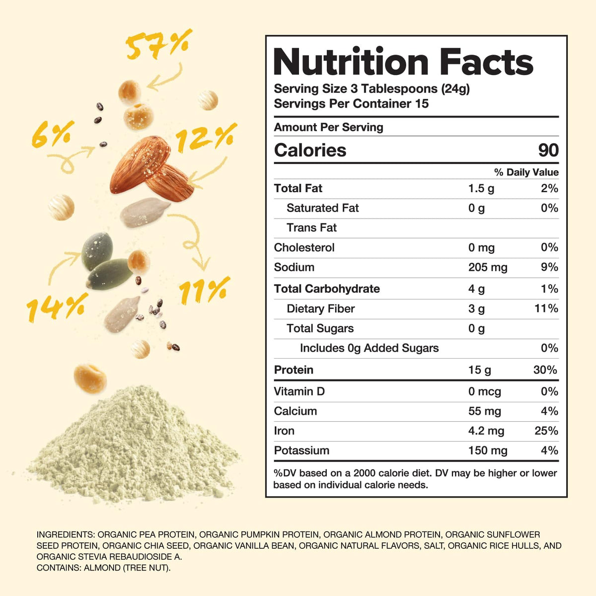 Vegan Vanilla Plant-Based Protein Powder 15 Servings L525119