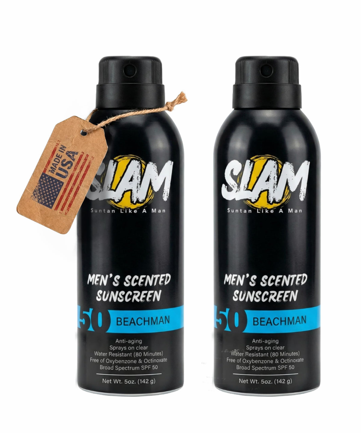 Sunscreen Spray 50 SPF Waterproof for Face & Body 2 Pk K1554