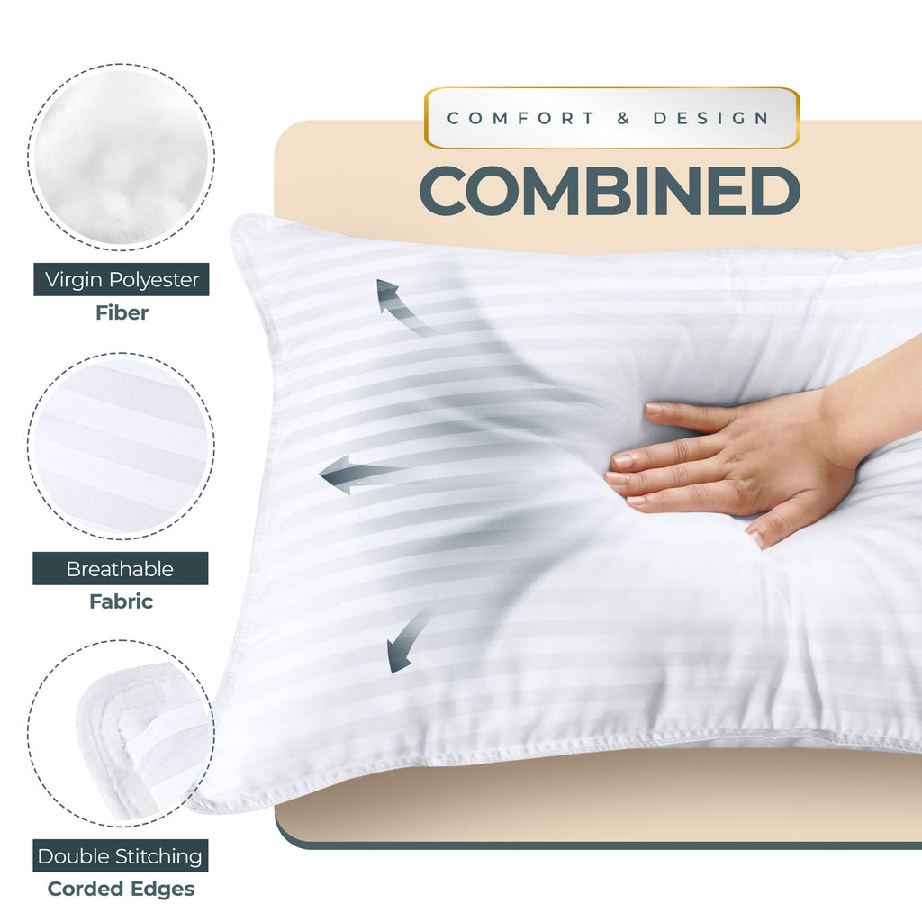Queen Size Set of 2 Bed Pillows I9098