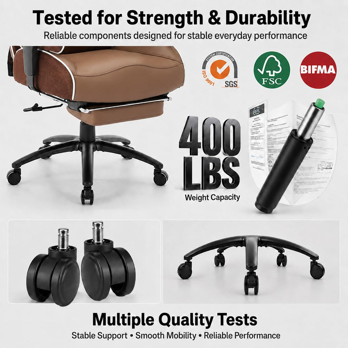 Big and Tall Office Chair with Lumbar Support W19272