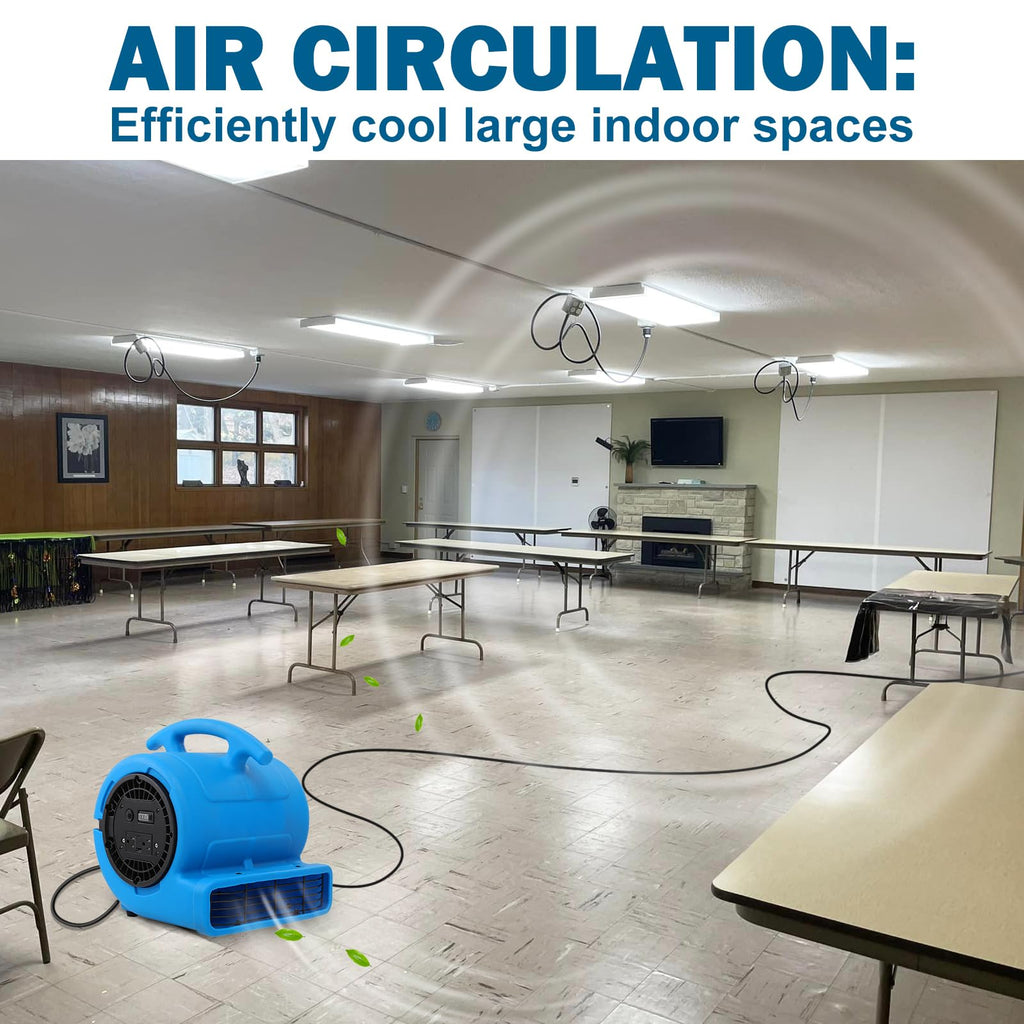 1/4hp 1000CFM 2 Speed Air Mover Floor Fan A887