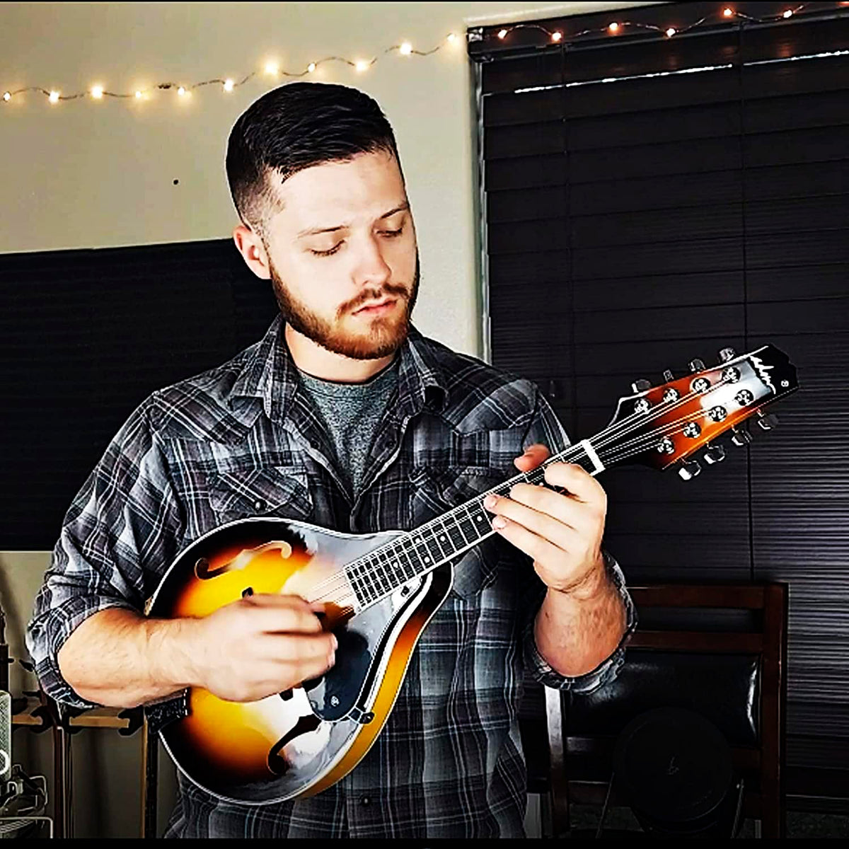 Wood A Style Mandolin Instrument Kit with Bag B345373